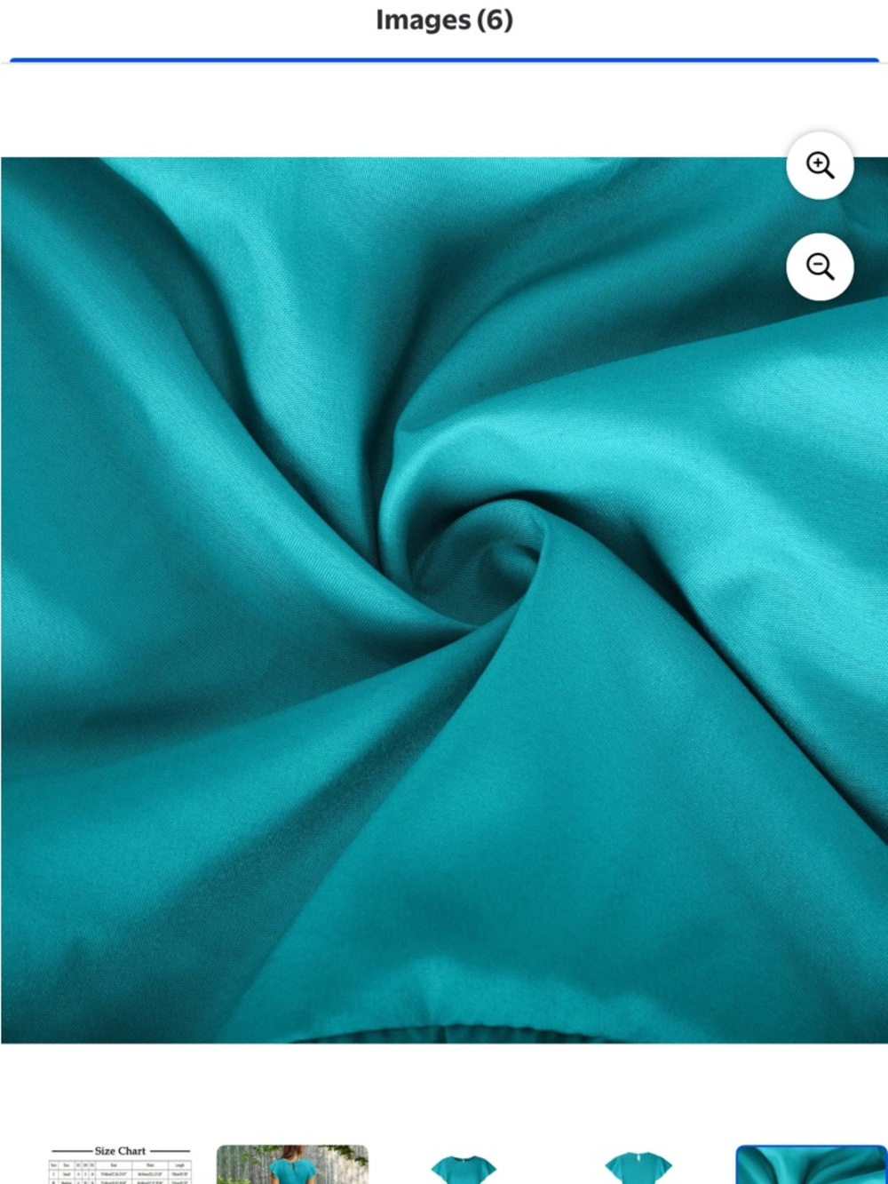 Teal Smocked Midi Dress | Flutter Sleeve | Size Medium | Summer Vacation Dress 👗 - Picture 5 of 9